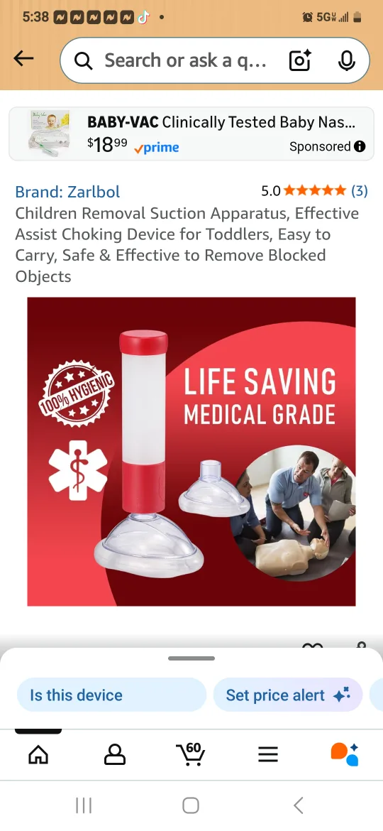 is  2 in the package  Zarlbol Baby-Vac Choking Rescue Device image indicator(3)