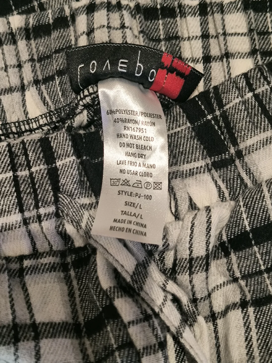 Love Poem Plaid Pajama Pants - Size L/G image indicator(6)