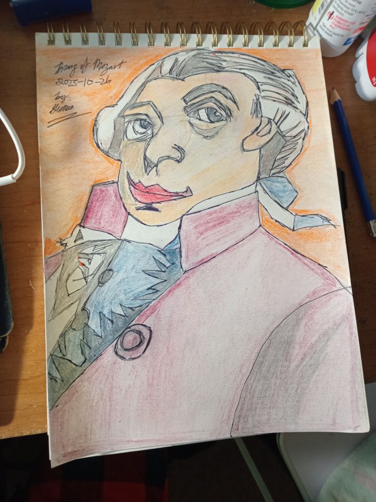 Mozart Drawing Illustration by Custom Artist Sherwin