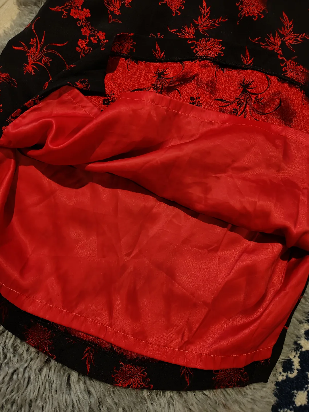 Black & Red Floral Skirt vintage goth image indicator(4)