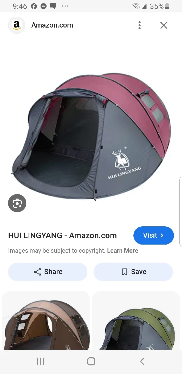 HUI LINGYANG 6 Person Easy Pop Up Tent, 12.5 x 8.5 brand new image indicator(5)