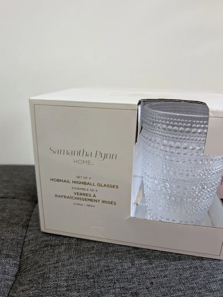 Samantha Pynn Home Hobnail Highball Glasses - Set of 4 image indicator(4)