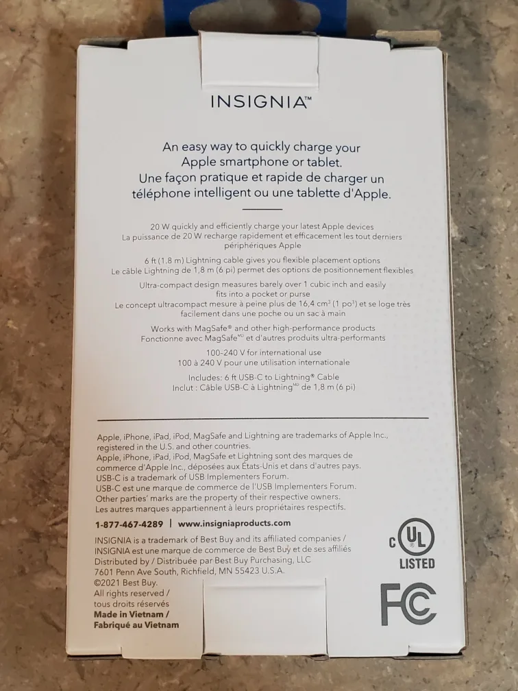 New Insignia 20W USB-C Wall Charger & Cable 🧡 image indicator(2)