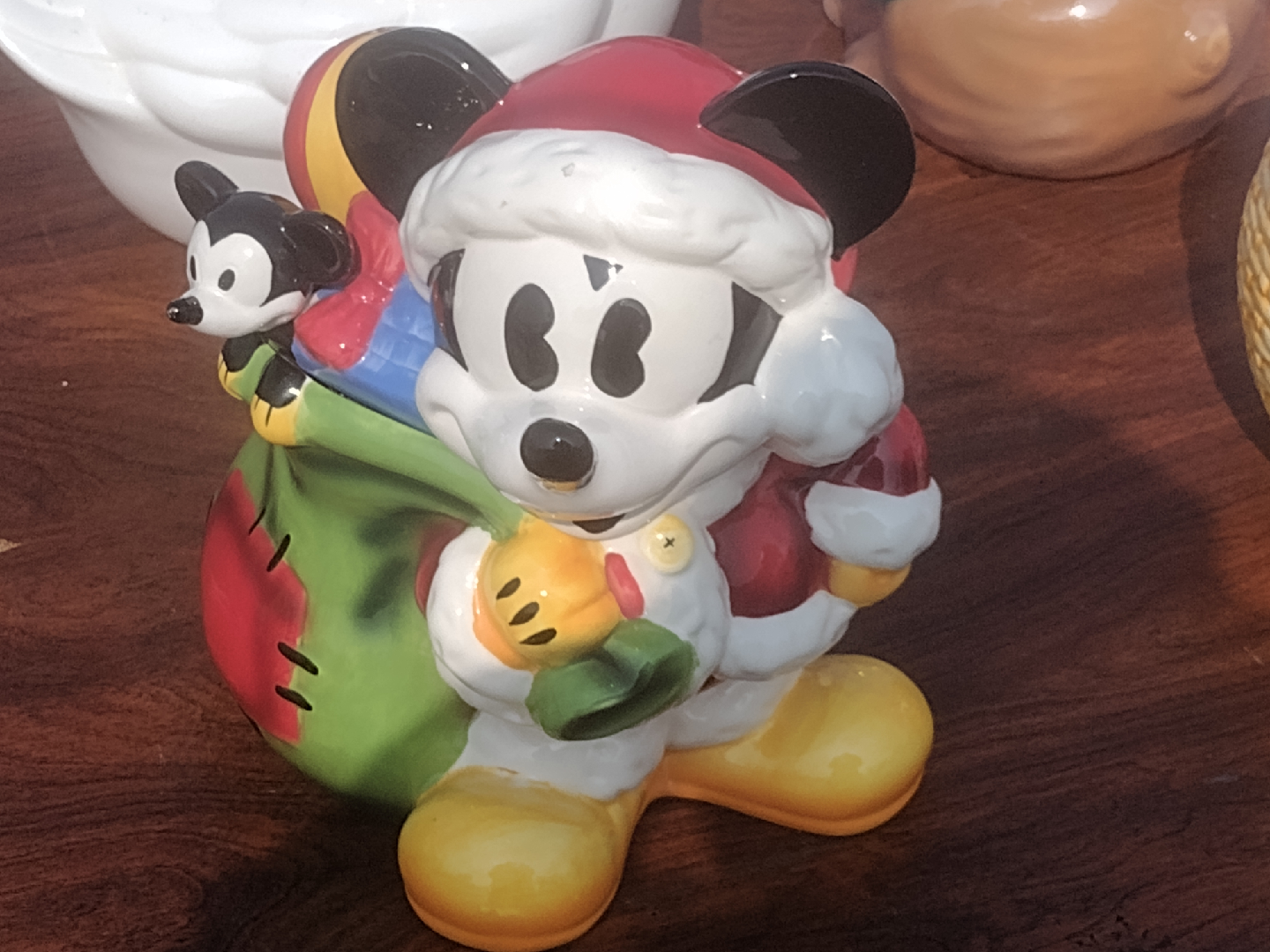 Mickey Mouse Santa Cookie Jar