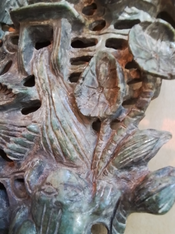 Rare Chinese Serpentine Carved Boulder - photo 3