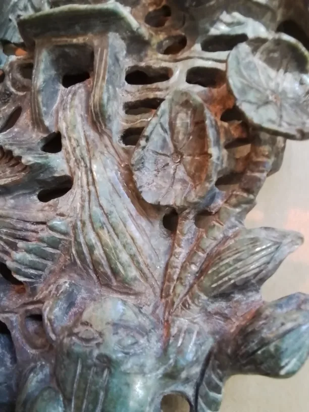 Rare Chinese Serpentine Carved Boulder image indicator(3)