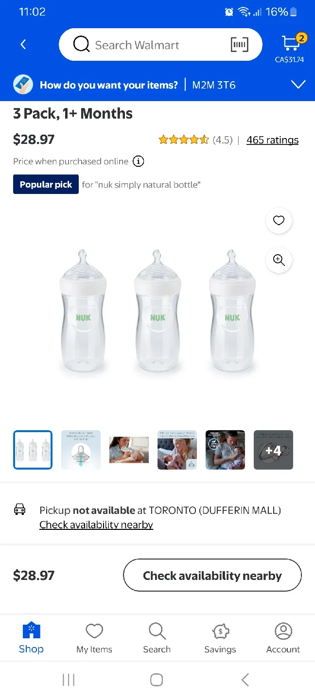 Baby bottle Brand New 3 pcs 1month+ image indicator(2)