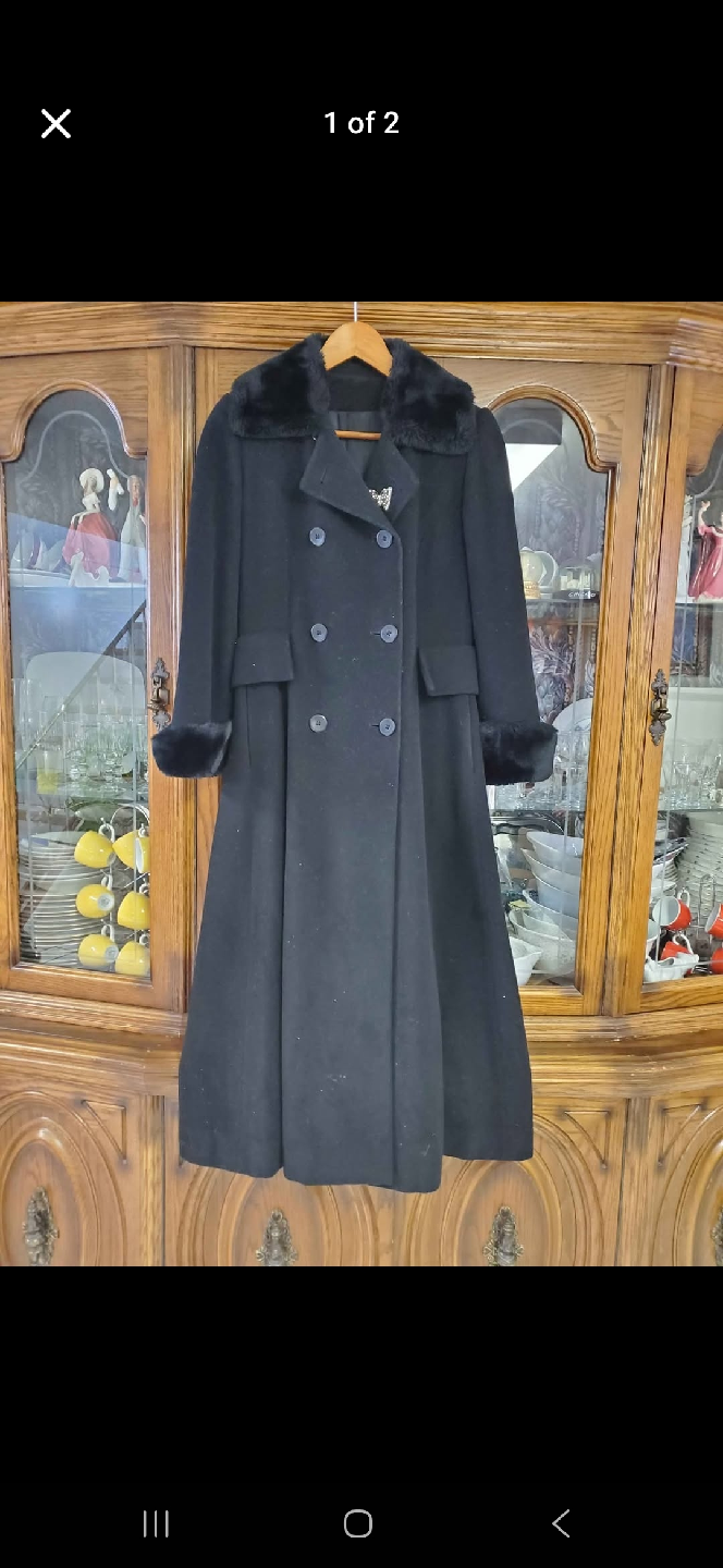 MALLIA Virgin Wool & Cashmere Black Coat