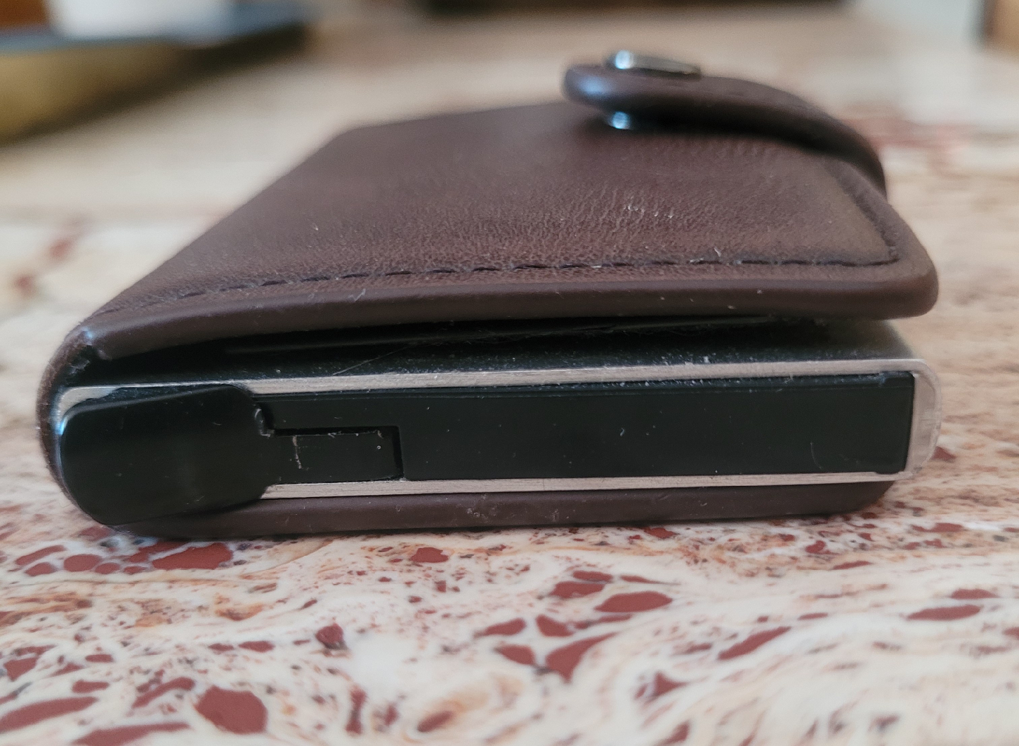Brown Leather RFID Blocking Card Holder🥕 - photo 3