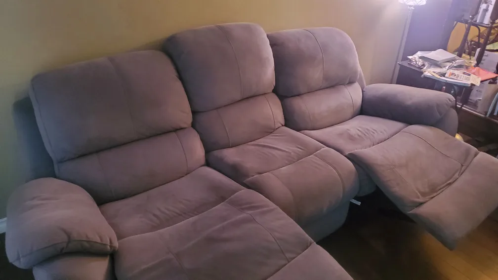 3-Seat Reclining Sofa - Grey image indicator(5)