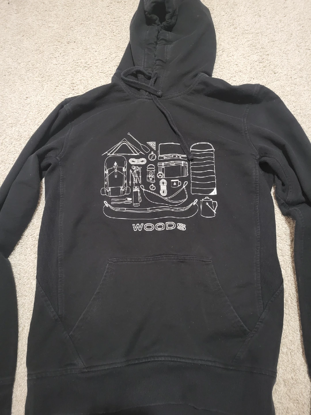 Woods Black Camping Hoodie