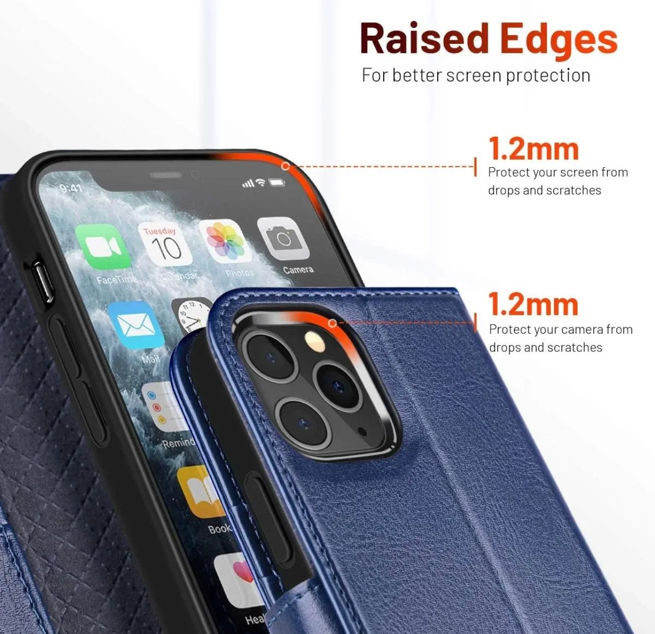 DCASE iPhone 12 Pro Max Blue Wallet Case image indicator(5)