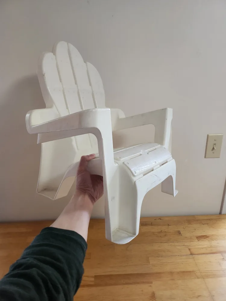 Kids White Plastic Adirondack Chair image indicator(5)