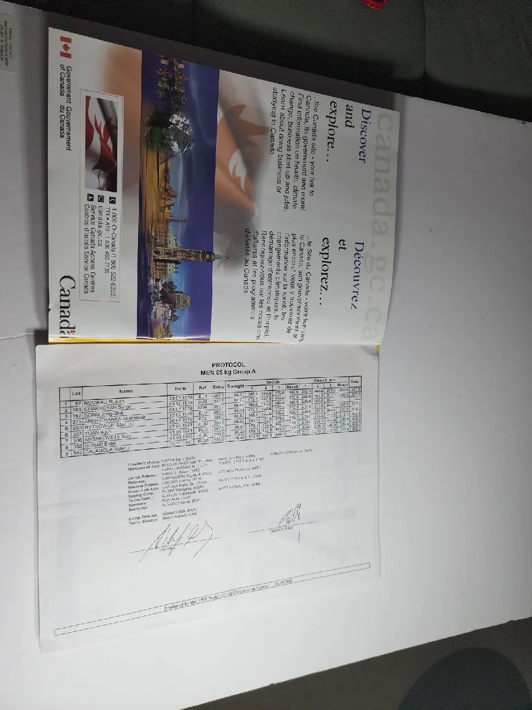 2003 World Weightlifting Championships Program image indicator(2)