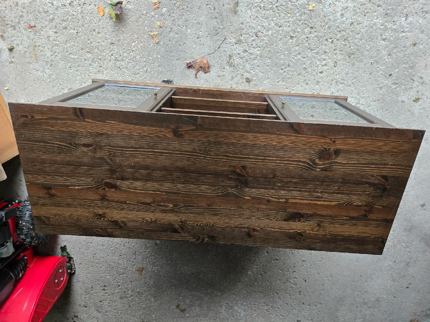 Dark Brown Wood TV Stand image indicator(2)