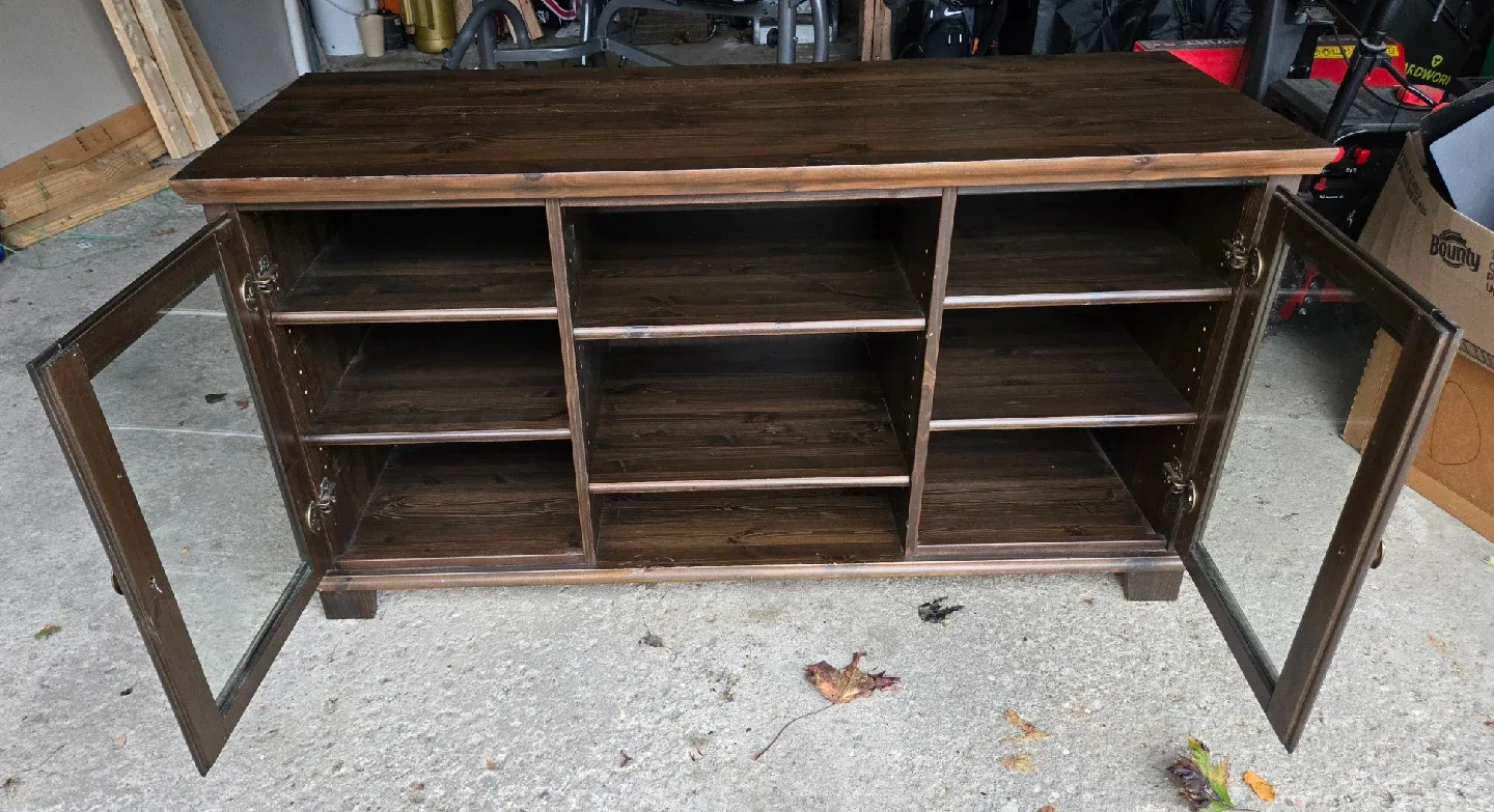 Dark Brown Wood TV Stand image indicator(3)