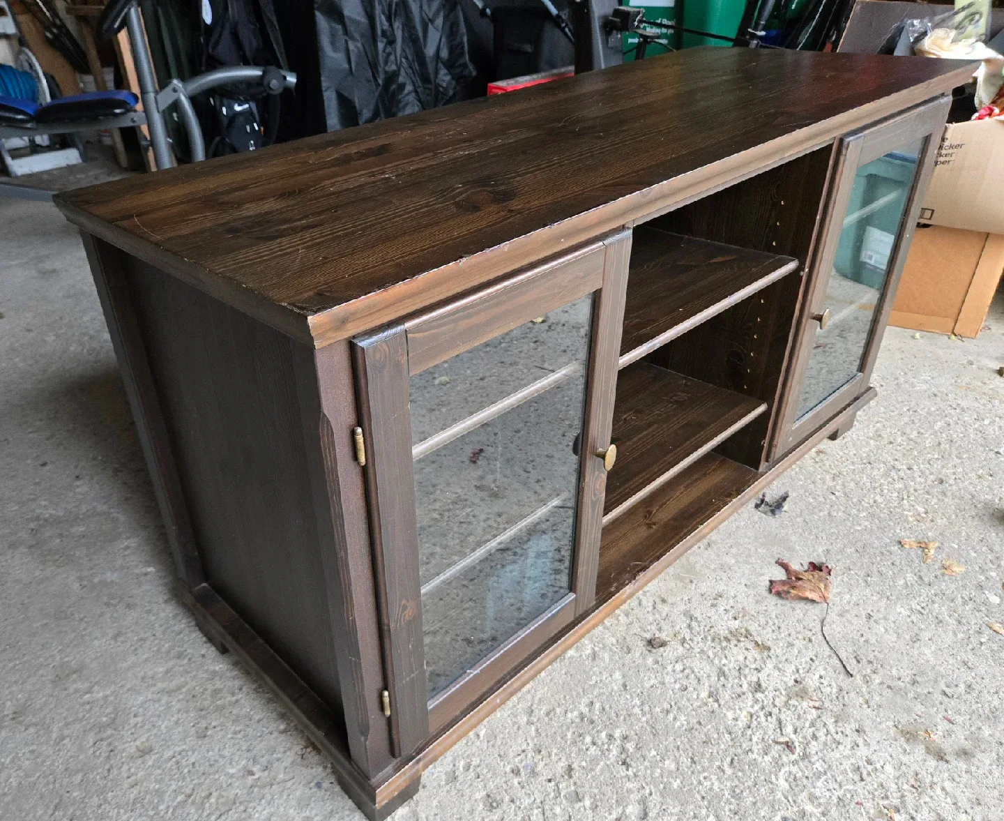 Dark Brown Wood TV Stand image indicator(4)