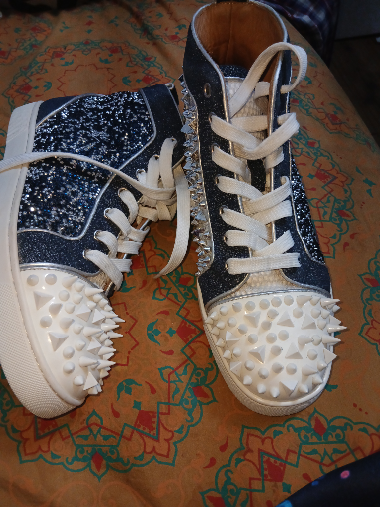 Christian Louboutin Spiked High-Top Sneakers