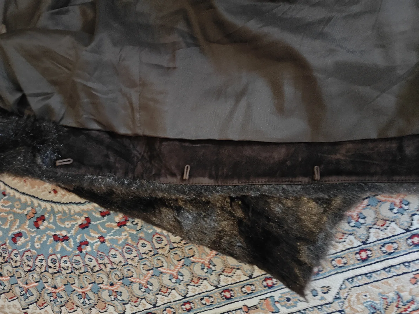 Black Faux Fur Long Coat image indicator(6)