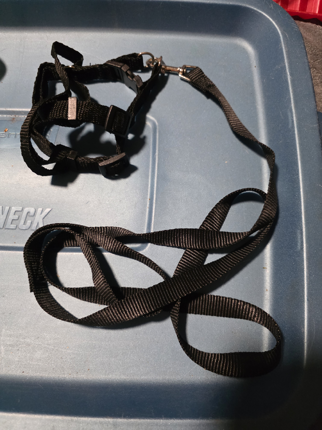 Black Harness and Leash Set- Sz. Small