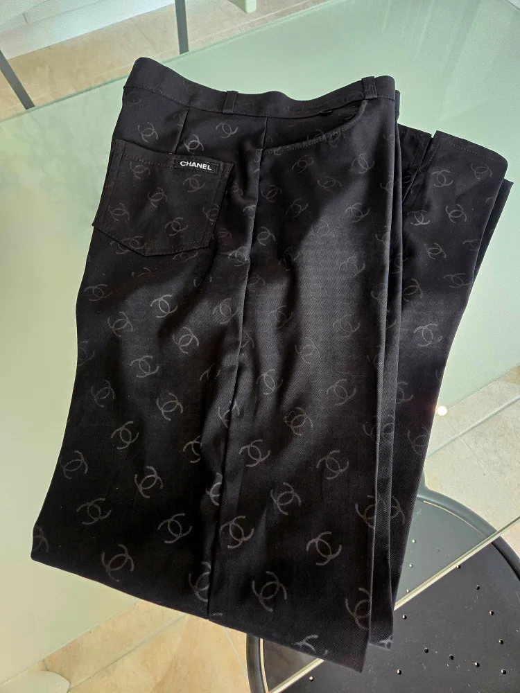 Chanel Inspired Black Pants image indicator(2)