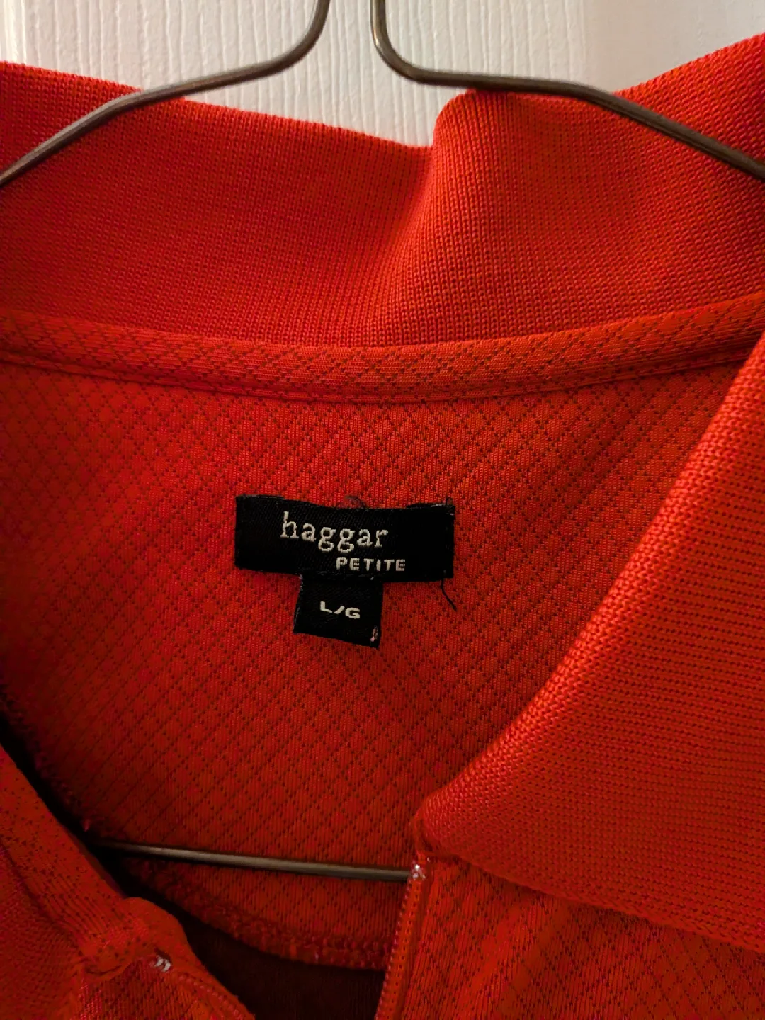 Haggar Petite Red Sleeveless Polo - Size L image indicator(2)