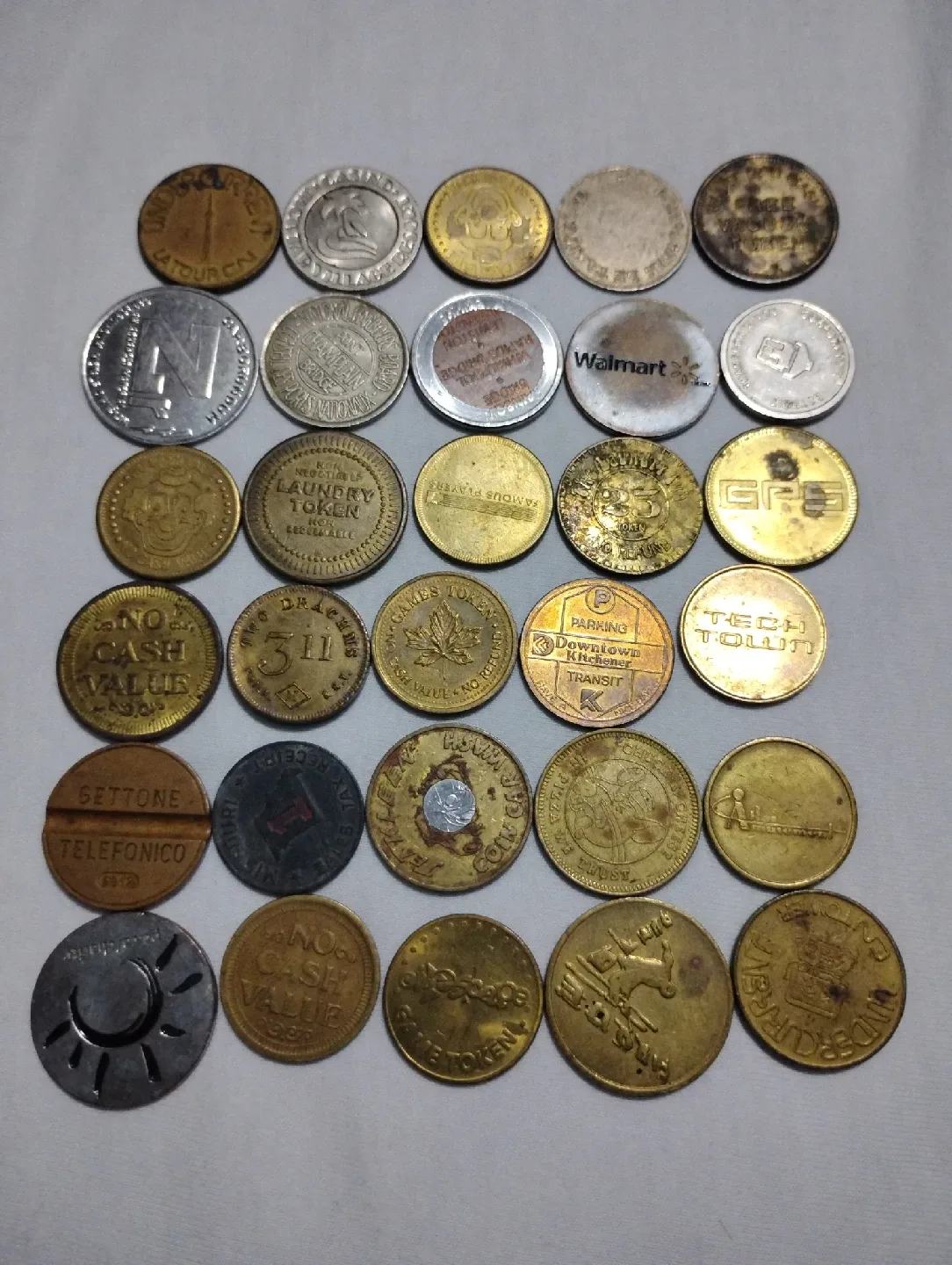 30 pieces Collection of Various Tokens image indicator(2)