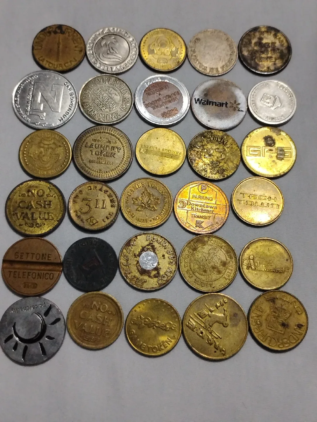 30 pieces Collection of Various Tokens image indicator(3)