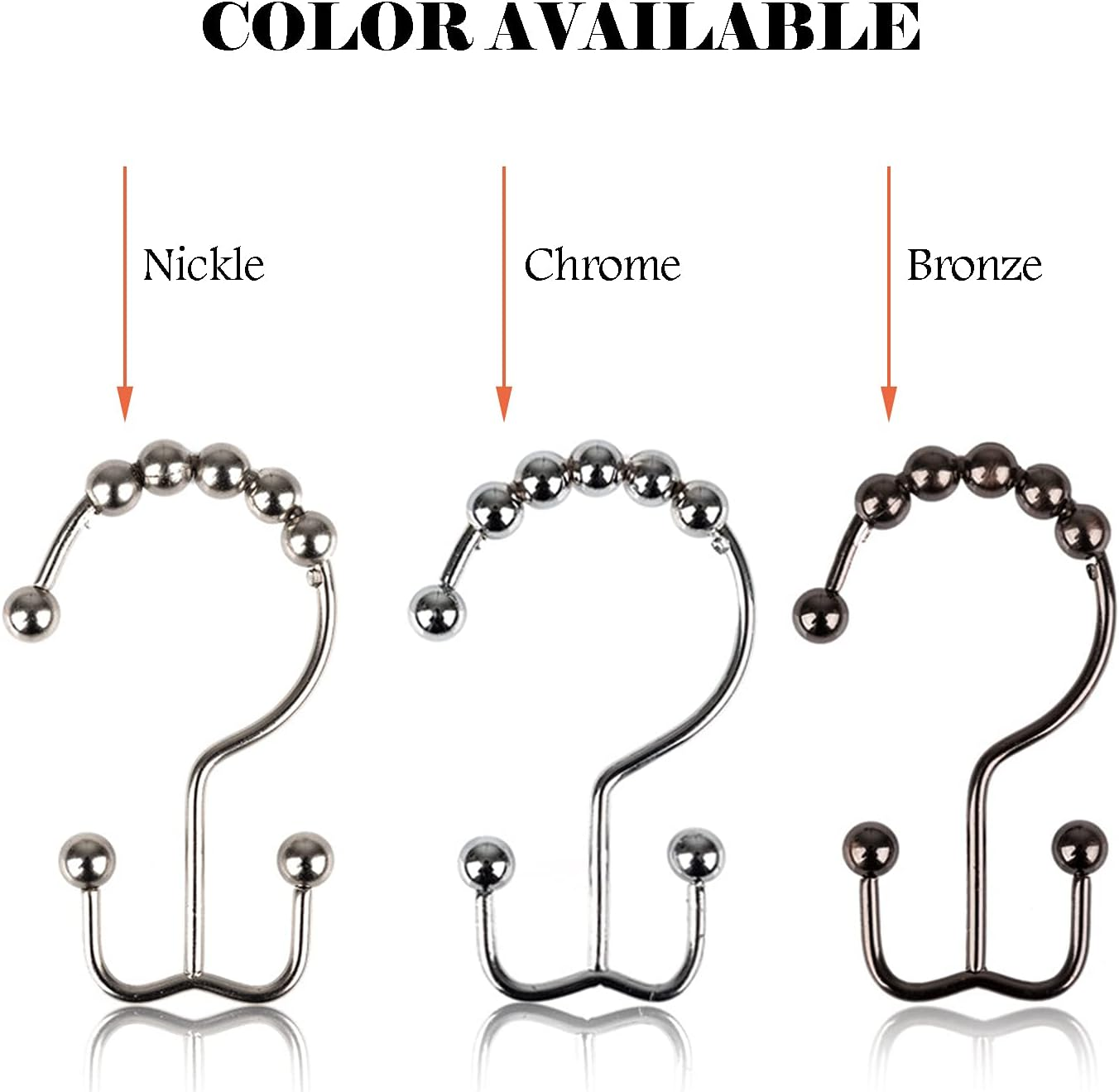 Cosfy Double Roller Shower Curtain Hooks - photo 5