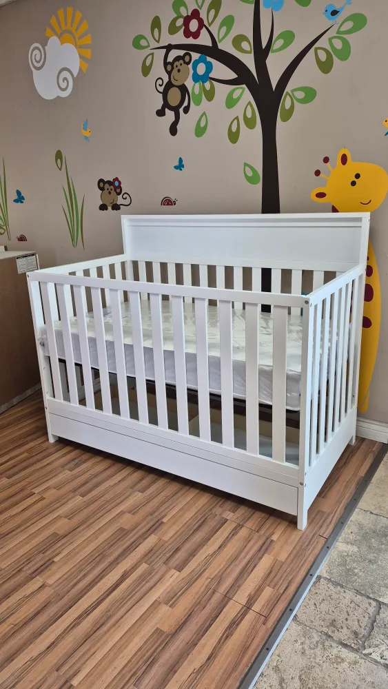 White Dresser & Crib Set image indicator(3)