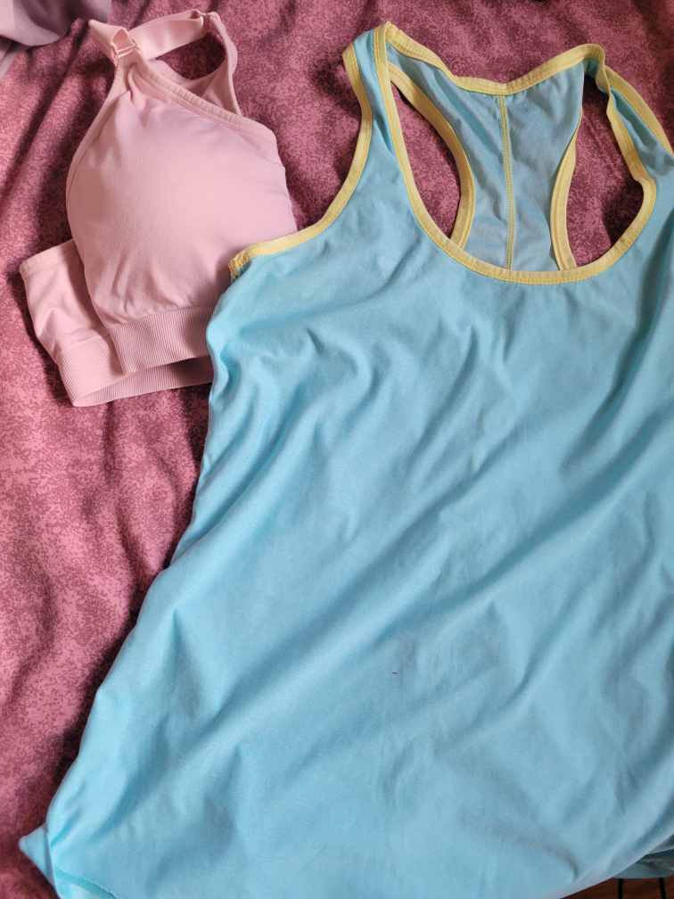 Blue & Pink Athletic Tops