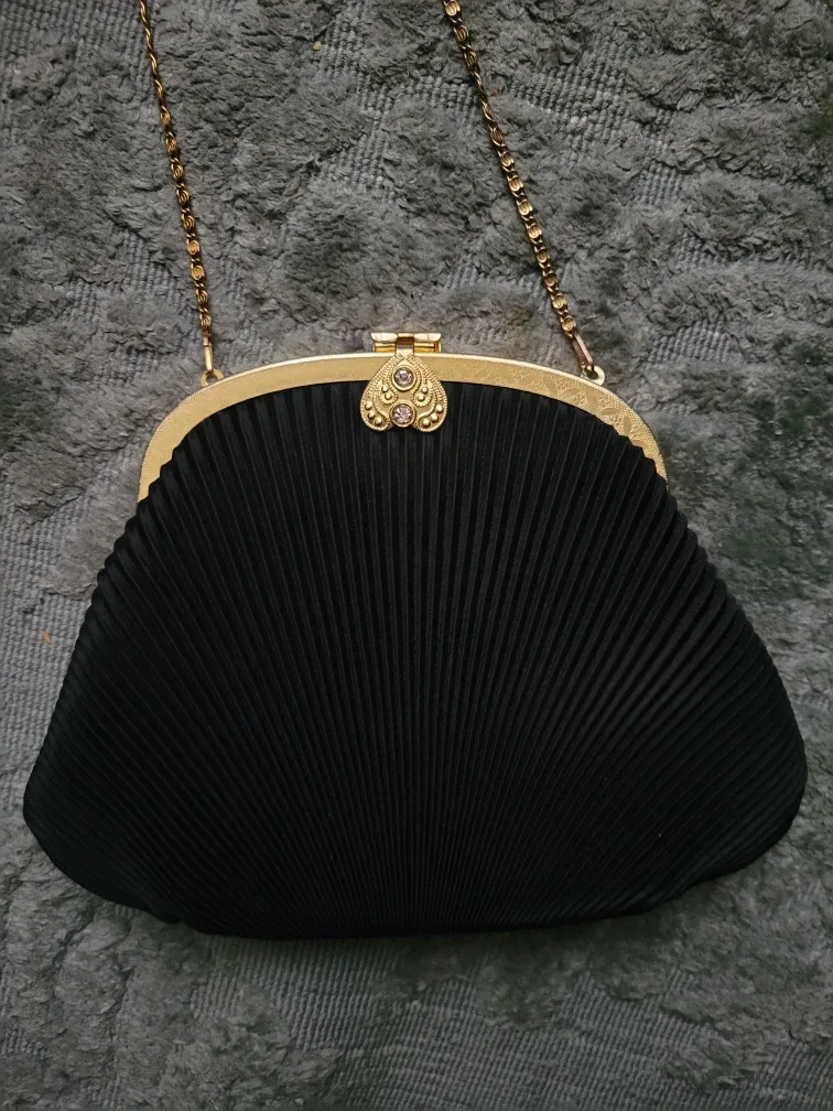 Black Pleated Evening Bag image indicator(2)