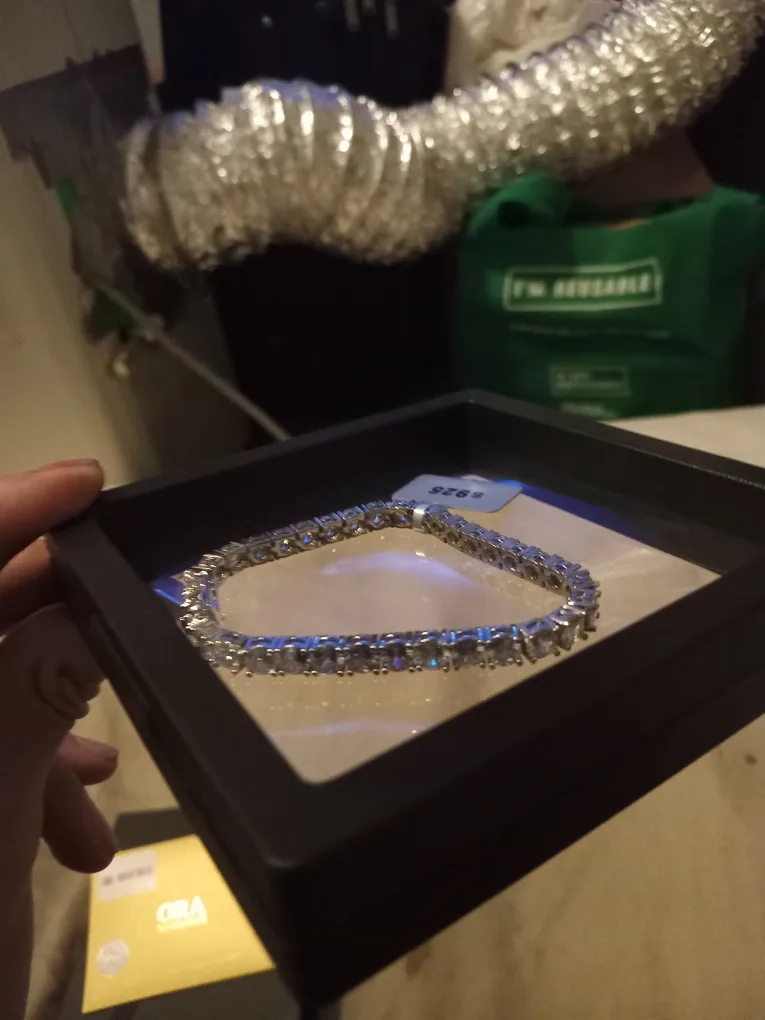 Moissanite 925 & 18K WG Plated Tennis Bracelet GRA Certified image indicator(5)