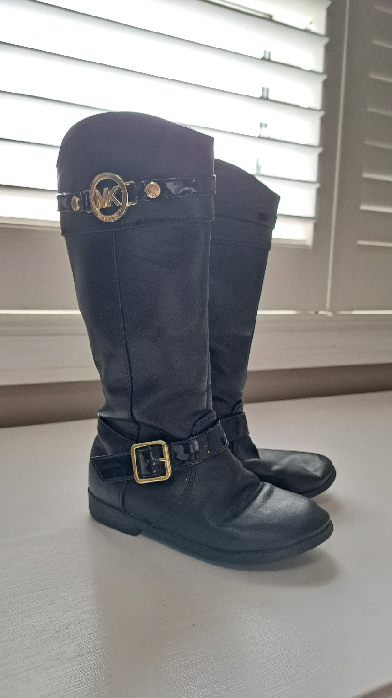 Kids Michael Kors Black Boots - Size 11c