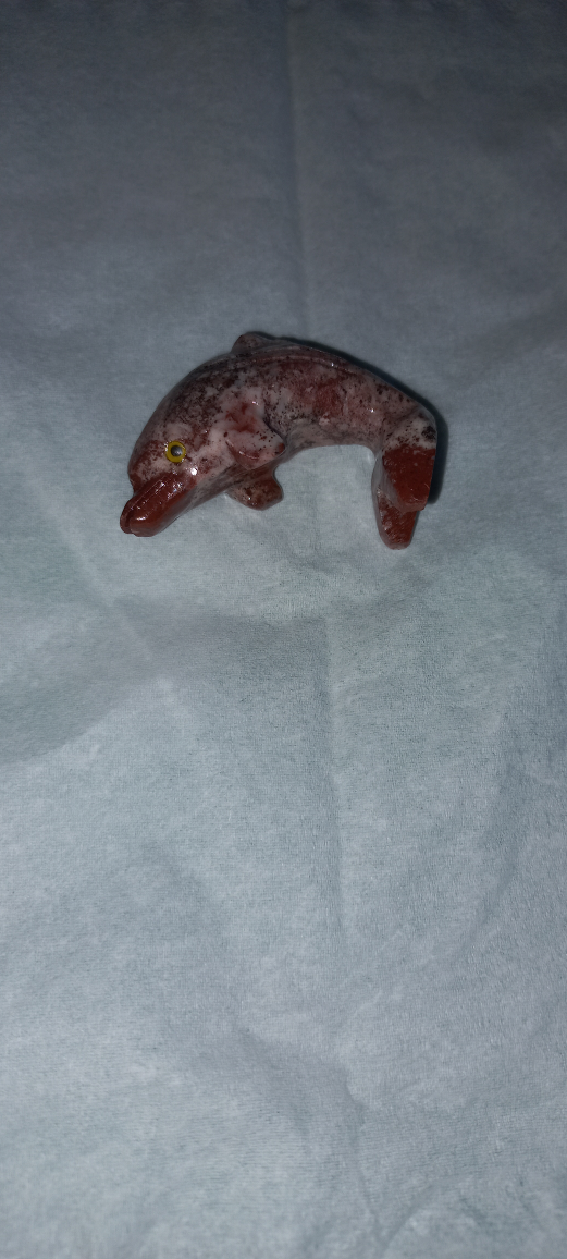Small Stone Dolphin Figurine - photo 4