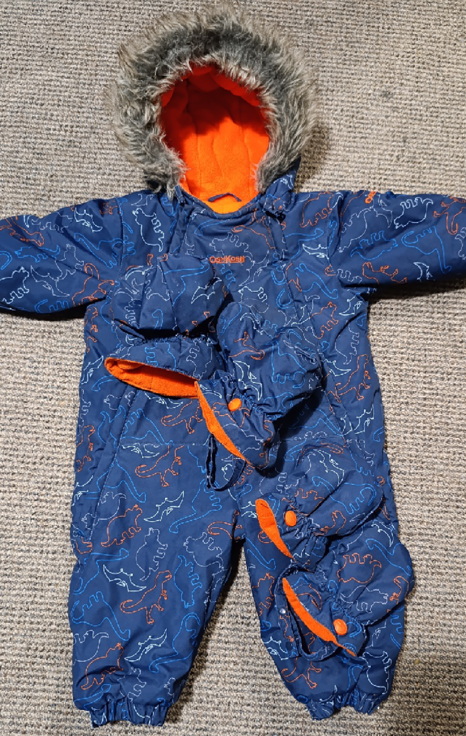 OshKosh B'gosh 12M Snowsuit with Mittens & Booties