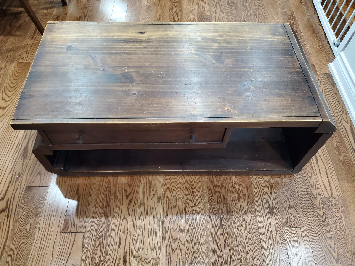 Wooden Coffee Table with Drawer - photo 2