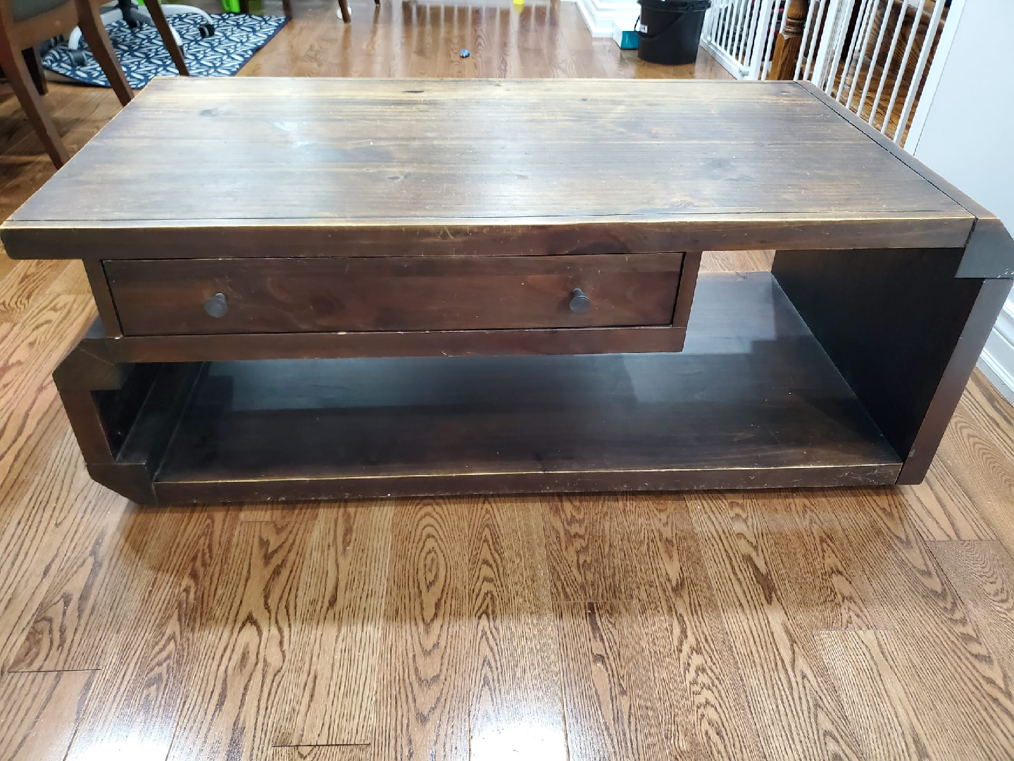 Wooden Coffee Table with Drawer - photo 4