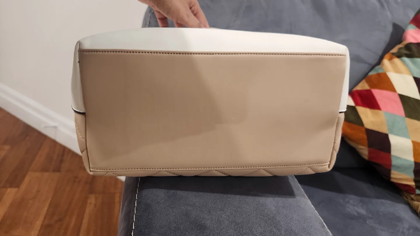 Aldo White & Beige Tote Bag Large image indicator(9)