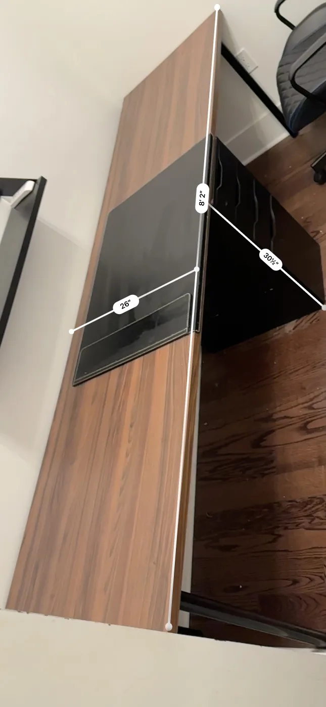 IKEA desk - Black with brown top image indicator(3)