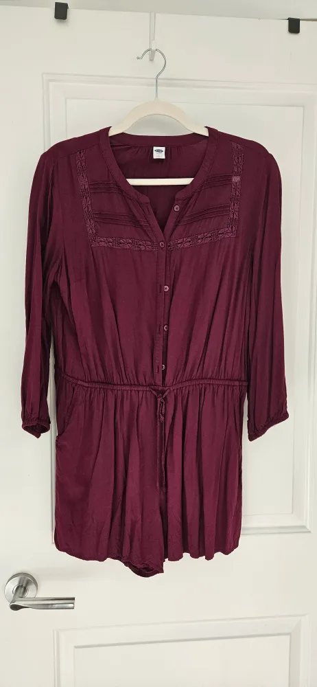 NEGOTIABLE - Old Navy Burgundy Romper - Size S (4) thumbnail