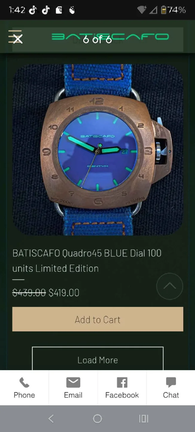 Batiscafo Submersible Bronze Watch image indicator(6)