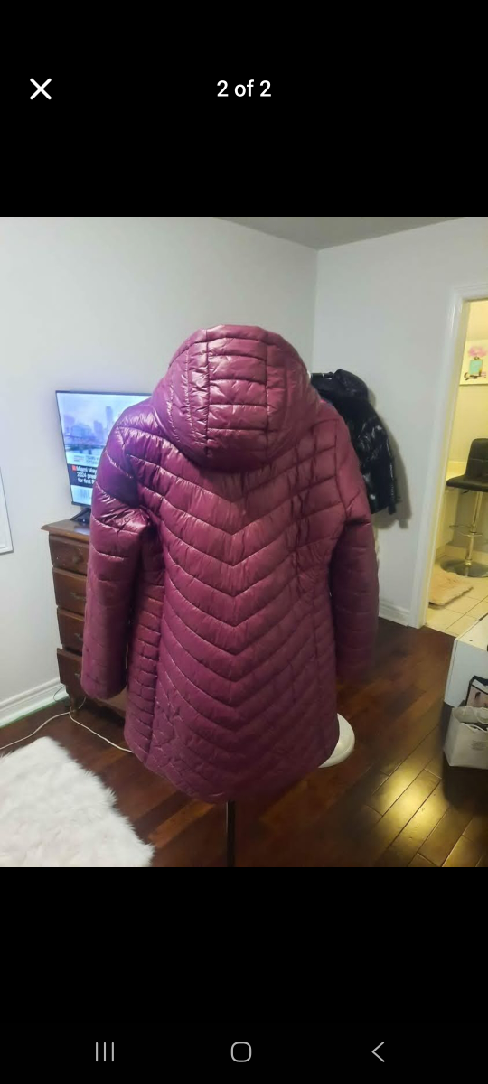 Puffer Coat, Purple - photo 2
