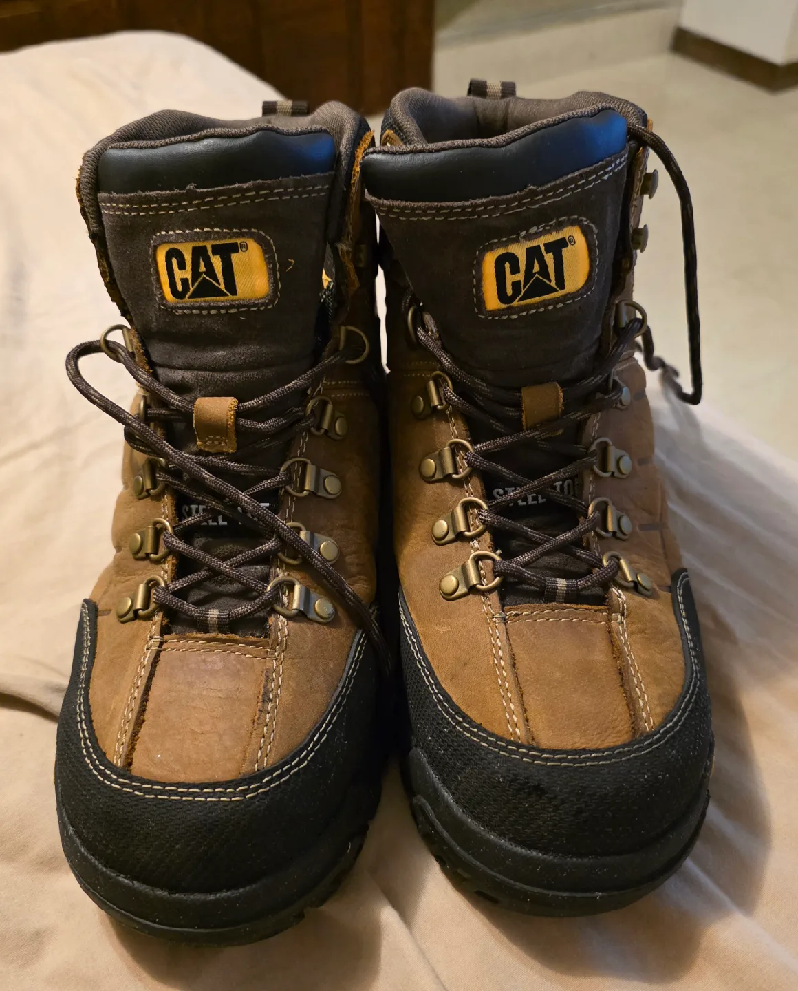 CAT Waterproof Leather Work Boots