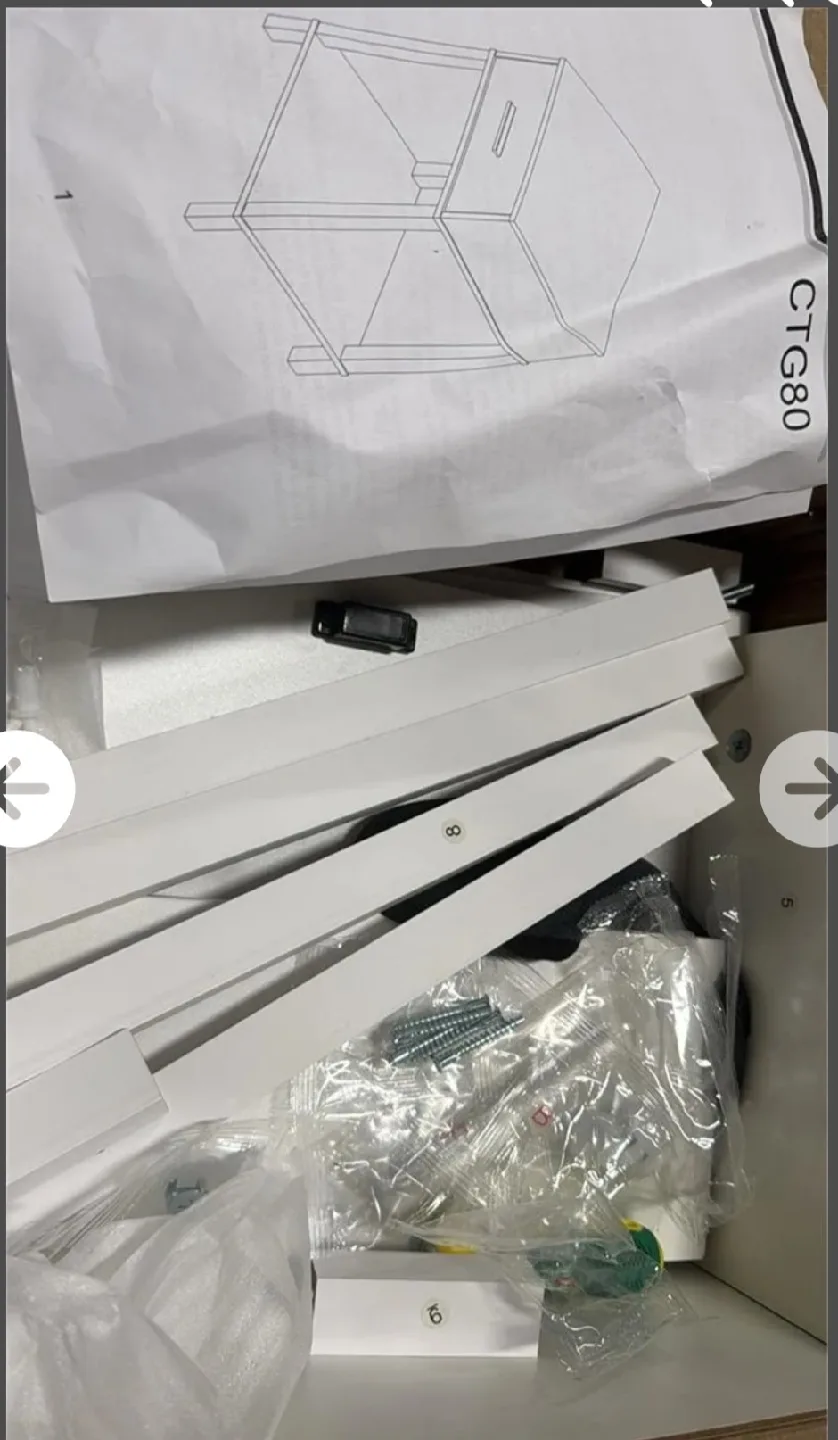 White Nightstand with Drawer image indicator(4)