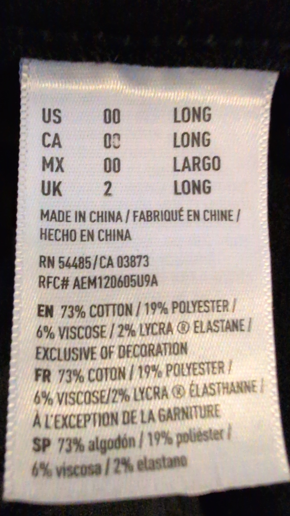 American Eagle Black Flare Jeans - Size 00 Long - photo 3