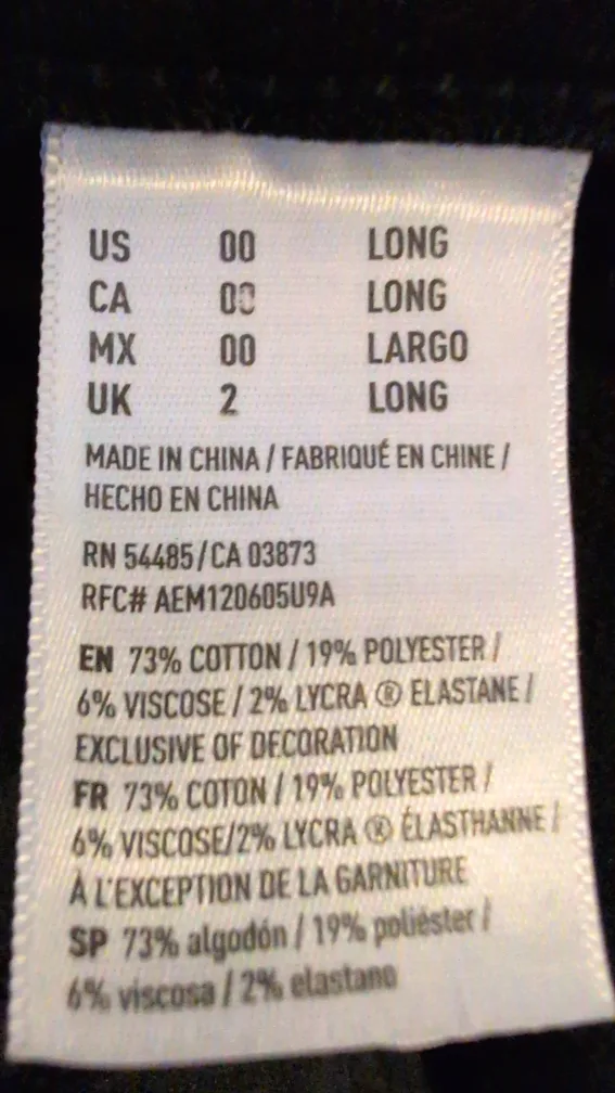 American Eagle Black Flare Jeans - Size 00 Long image indicator(3)