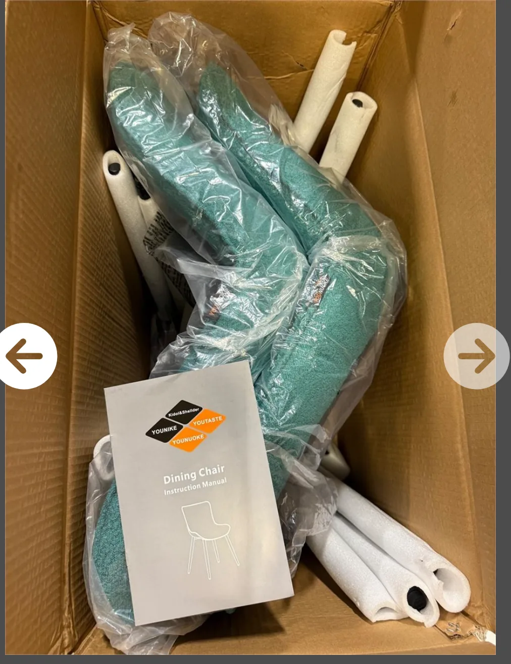 Teal Upholstered Dining Chair - New in Box! image indicator(4)