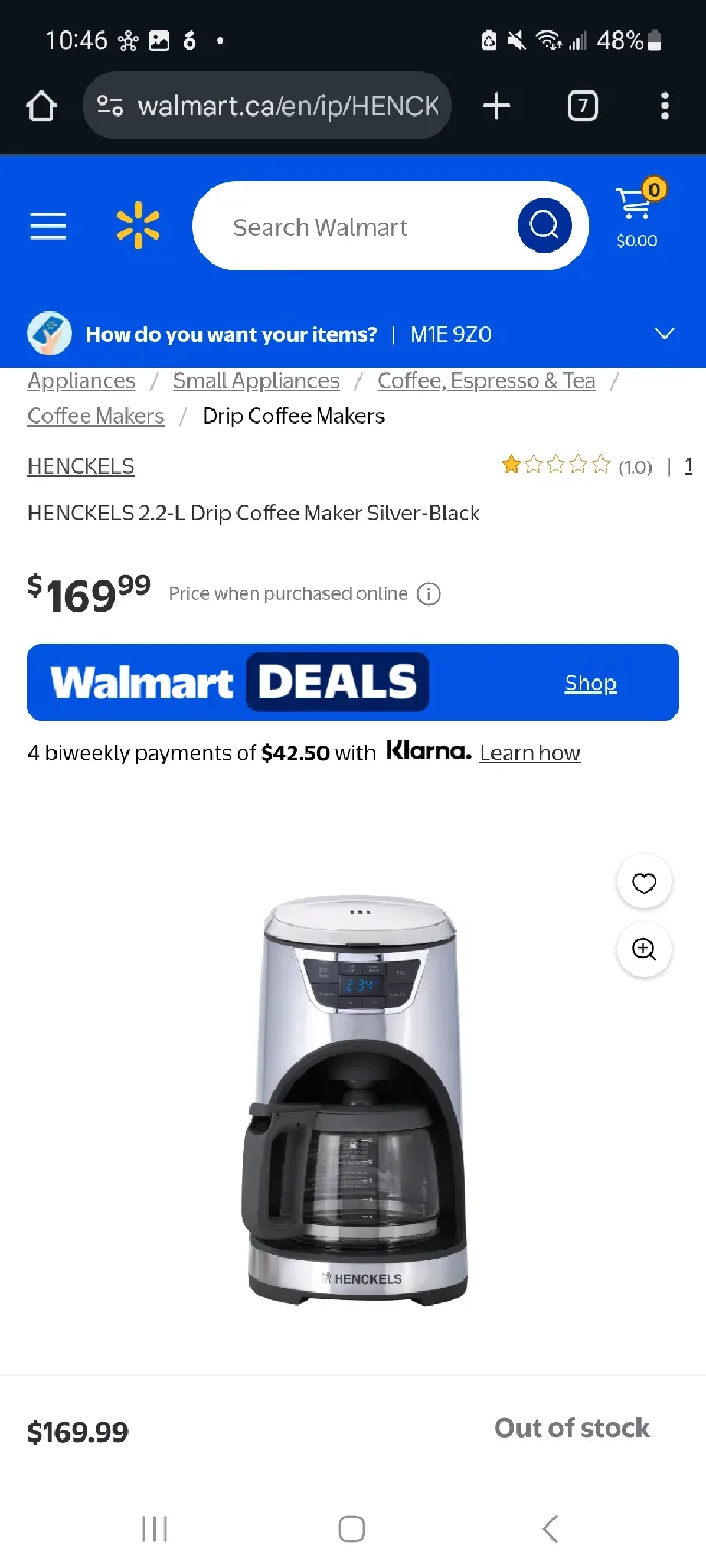 HENCKELS 2.2-L Drip Coffee Maker - New in Box! ♥️ thumbnail
