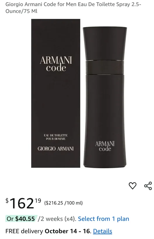 Giorgio Armani Code EDT ( Authentic ) image indicator(2)
